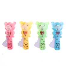 Children's Favorite Candy Color Cute Cartoon Bear Portable Handheld Hand Press Fan